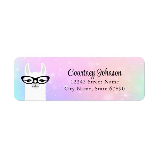 Llama Return Address Labels (Voorkant)