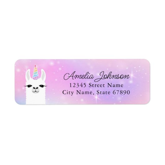Llama Return Address Labels (Voorkant)