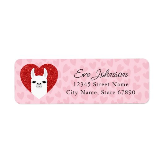 Llama Return Address Labels (Voorkant)