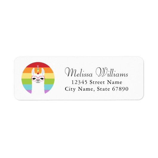 Llama Return Address Labels (Voorkant)