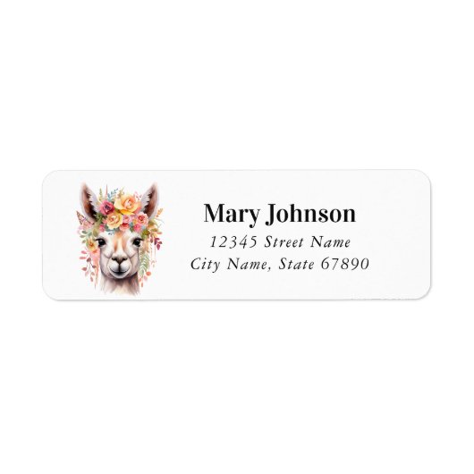 Llama Return Address Labels (Voorkant)