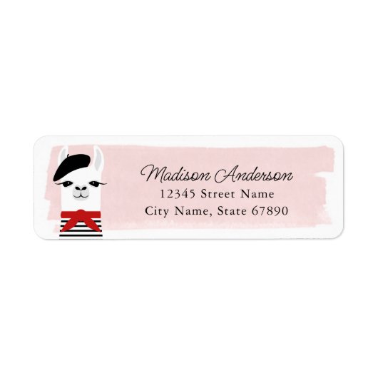 Llama Return Address Labels (Voorkant)