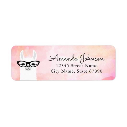 Llama Return Address Labels (Voorkant)
