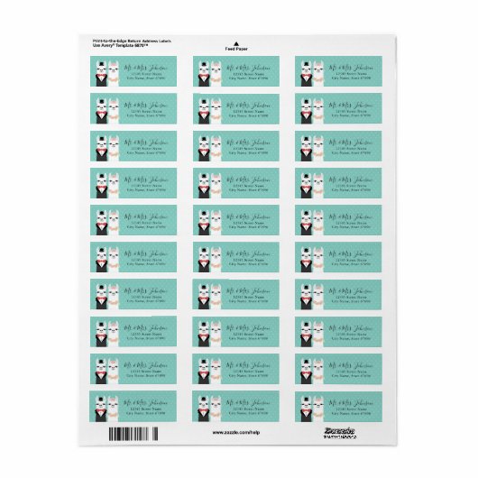 Llama Return Address Labels (Full Sheet)