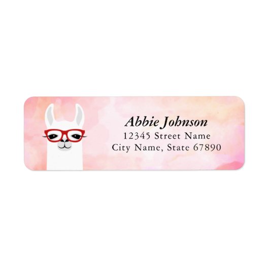 Llama Return Address Labels (Voorkant)