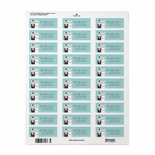 Llama Return Address Labels (Full Sheet)