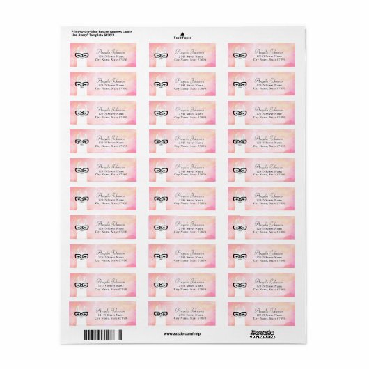 Llama Return Address Labels (Full Sheet)