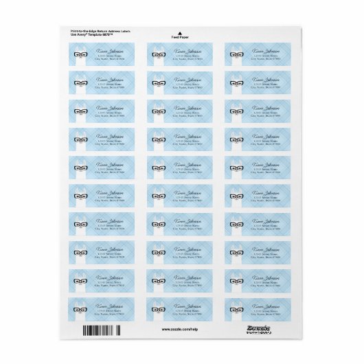 Llama Return Address Labels (Full Sheet)