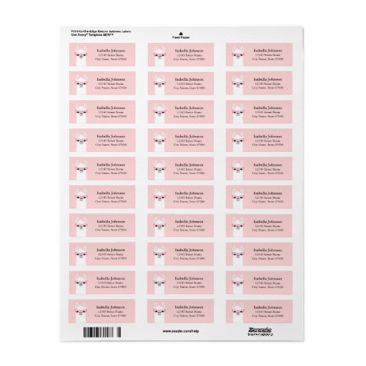 Llama Return Address Labels (Full Sheet)