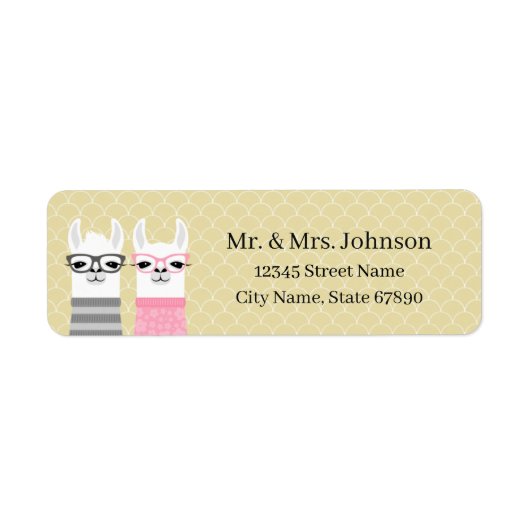 Llama Return Address Labels (Voorkant)