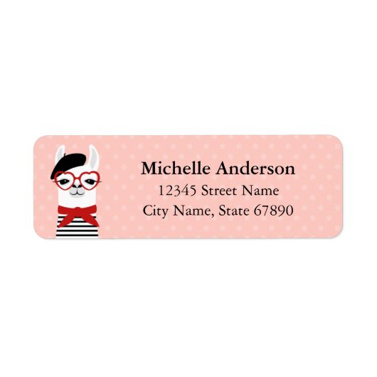 Llama Return Address Labels (Voorkant)