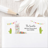 Llama Return Address Labels Fiesta Alpaca Mexican (Insitu)