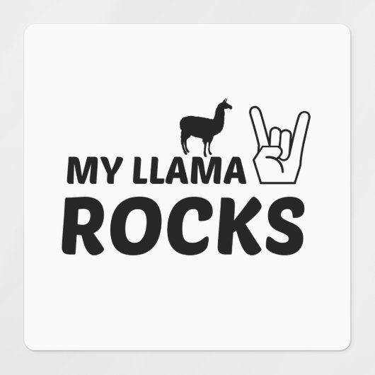 LLAMA ROCKS LABELS (Design 1)