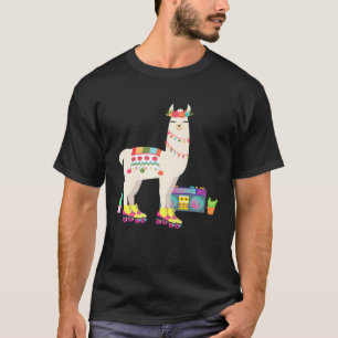 llama Roller Schaats Derby Retro jaren 70 jaren 80 T-shirt
