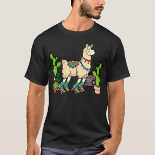 Llama Roller Schaatsen Boombox Ghetto Blaster T-shirt