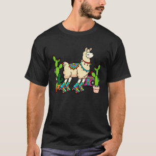 Llama Roller Skates Boombox Ghetto Blaster Vintage T-shirt