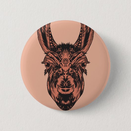 Llama Ronde Button 5,7 Cm (Voorkant)