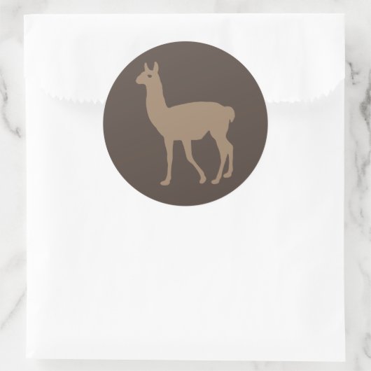 Llama Ronde Sticker (Tas)