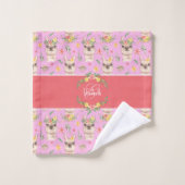 Llama rose mignonne Motif pour Petites Filles Sall (Gant de toilette)