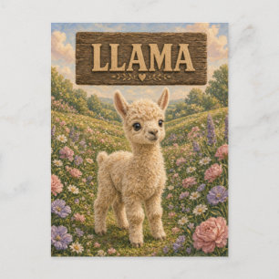 Llama Schattig Baby Verhaalboek Nursery Dier Postk Briefkaart