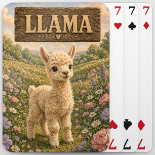 Llama Schattig Baby Verhalenboek Nursery Dier Pokerkaarten