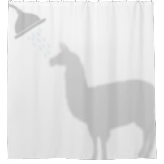 Llama Shadow Silhouette Shadow Buddies Shower Douchegordijn (Voorkant)
