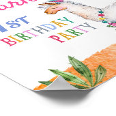 Llama signe de fête de bienvenue affiche Alpaca (Coin)