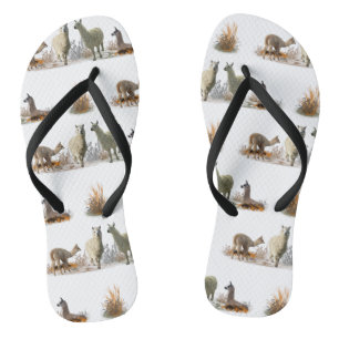 Llama slippers met klompen (kies kleur) teenslippers
