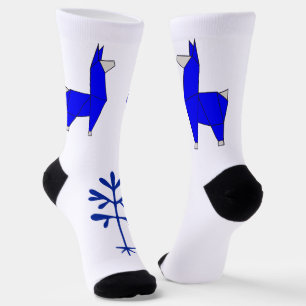 Llama Sokken in blauw, Take 2