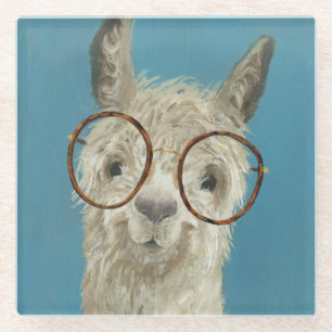 Llama-soorten - Ronde eyeglassen Glazen Onderzetter