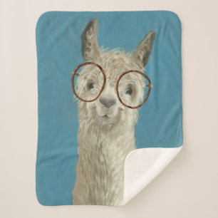 Llama-soorten - Ronde eyeglassen Sherpa Deken