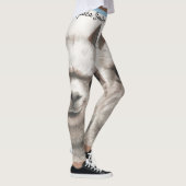Llama Sourit Art Original Exercice Leggings (Droite)