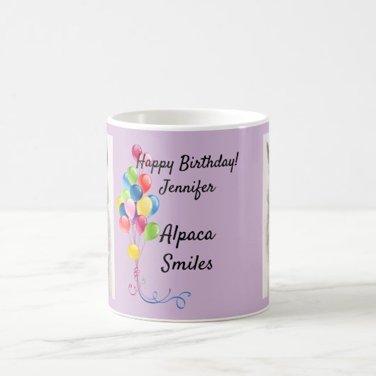 Llama sourit Fun Coffee Mug Tea Cup Joyeux Anniver (Centre)