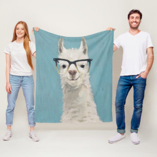 Llama Specs - Square Fleece Deken