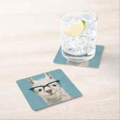 Llama Specs - Square Vierkante Kartonnen Onderzetter (Insitu)