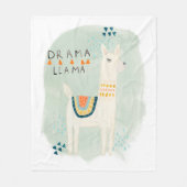 Llama Squad - Drama Llama Fleece Deken (Voorkant)