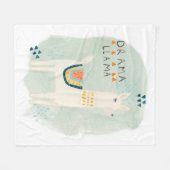 Llama Squad - Drama Llama Fleece Deken (Voorkant (Horizontaal))
