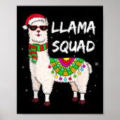 Llama Squad Fun Llama Matching Gles Vrolijk kerstf Poster (Voorkant)