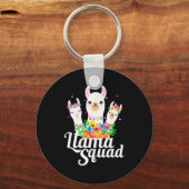 Llama Squad Funny Cute Llama Matching Sleutelhanger (Voorkant)
