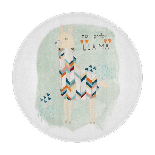 Llama Squad - Geen prob-lama Snijplank (Voorkant)