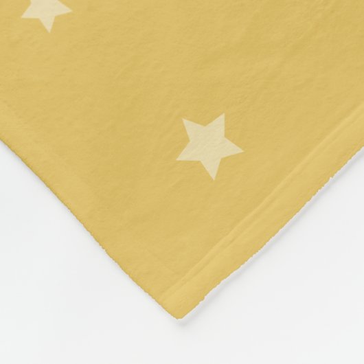 Llama Stars Personalized Yellow Fleece Blanket (Hoek)