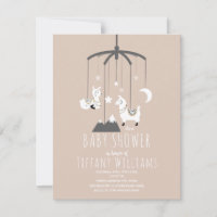 Llama Stars Pink Girl Baby shower