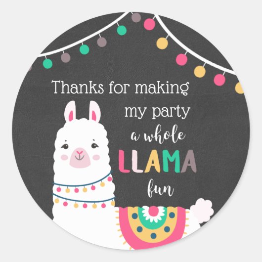 Llama-stickers Ronde Sticker (Voorkant)