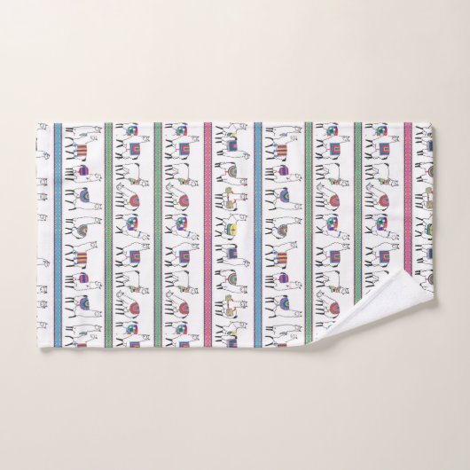 Llama Stripe Pattern Bad Handdoek (Handdoek)