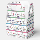 Llama Stripe Pattern Bedankdoosjes (Geopend)