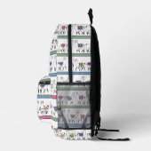 Llama Stripe Pattern Bedrukte Rugzak (Rechts)