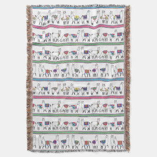 Llama Stripe Pattern Deken