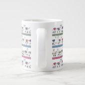 Llama Stripe Pattern Extra Grote Beker (Achterkant)