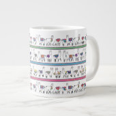 Llama Stripe Pattern Extra Grote Beker (Voorkant rechts)