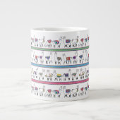 Llama Stripe Pattern Extra Grote Beker (Voorkant)